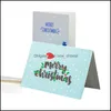 Andere 9 pc's/pack Christmas Mini Lomo Card Valentijnsdag Jaar Begroet Postkaart Verjaardagscadeau Mes Cartoon Zegenkaarten Drop Delive OTMN5