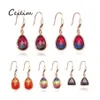 Dangle Lustre Haute Qualité Waterdrop K9 Boucles D'oreilles En Cristal Pour Les Femmes Colorf Strass Or Cuivre Crochet Boucle D'oreille Bijoux De Mode Otcys