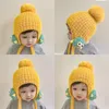 Berretti Berretto invernale per bambini Ragazzi Ragazze Cute Cartoon Maglia Spessa Calda Berretto pilota Fodera in cotone Nessun agente fluorescente Bomber Paraorecchie Gorro