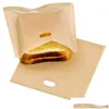 Baking Pastry Tools Made Easy Food Grade Reusable Nonstick Baked Toast Bread Bags For Grilled Cheese Sandwiches Toaster Accessorie Dh2Ak