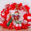 Party Decoration 1 Set Creative Santa Claus Elk Windmill Cane Star Xmas Balloons Diy Öka festlig vibe