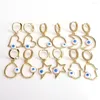 Hoop Earrings 5Pairs Fashion Turkey Lucky Heart/Star/Moon/Round/Drop Enamel Eye Dangle For Women Party Jewelry