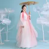 Stage Draag Hanfu Dress Women Chinese prinses Volksdanskostuums Carnival Kostuumoutfit voor Lady Large Plus -size SL4144