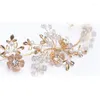 Gioielli per capelli Fasce per capelli da sposa Copricapo da sposa Foglie di fiori Design Vite per la sposa Accessori per damigelle Donna Flowe