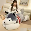 Poupées En Peluche 120Cm Nt Chien Jouet Doux En Peluche Husky Long Oreiller Dessin Animé Animal Poupée Slee Coussin Décor À La Maison Enfants Cadeau 220409 Drop Delive Dhxqa