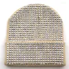 Basker rhinestone stickad hatt höst och vinter ullgarn europeisk amerikansk mode huva öronmuff