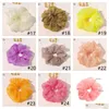Hair Accessories Oversized Scrunchies Big Rubber Elastic Band Girls Candy Color Ponytail Holder Smooth Chiffon Scrunchie Women Drop Dhhdu