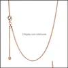 Ketens 1 ros￩ goud glans stoep ketting ketting ketting dames sleutelbeen fit diy hanger fabriek directe verkoop wit 3417 Q2 drop levering sieraden dh2kp