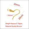 Other 925 Sterling Sier Plated Earrings Hooks Hypoallergenic Anti Allergy Earing Ear Clasps For Diy Jewelry Making Supplies Drop Deli Ot6Ri