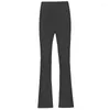 Women's Pants Ribbed Y2K Joggers Women Knitted Flare Slim High Waist Aesthetic Trousers Female Vintage Sweatpants