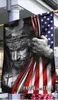 DHL American Flag-Heed Over Fear God Jesus 3x5ft vlaggen 100D polyester banners indoor buiten VIVIDE kleur hoge kwaliteit met twee messing doorvoertules ss0119