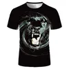 Men's T Shirts 2023 Tiger Men 3D Printed T-shirt Black Ferocious Street Unique Fashion Clothing Boy Summer Tee Top