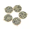 Pendant Necklaces Natural Stone Round Balmatins Charms For Jewelry Making DIY Necklace Anklet Accessory