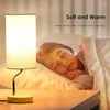 Tischlampen 1 Stück Lampe Touch Control Nachttisch Smart Wireless Ladegerät USB-Anschluss 3-fach dimmbar Holz US-Stecker