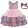 Girl Dresses Girl's Baby Dress For Tutu Backless Cute Bow 1 Year Birthday Infant Party Wear Baptism Toddler Pink Princess Gown