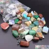 Charms Natural Stone Irregar Shape Beads Pendant Rose Quartz Healing Reiki Crystal Finding For Diy Necklaces Women Fashion Jewelry D Dhn0H