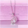 Andra trendiga Moon Mouse Moissanite Pendant -halsband för kvinnor S925 Sier Jewelry Diamond Birthday Gift Other Drop Delivery Neckor PE DHXEW