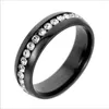 Wedding Rings Sz5-13 Men/Women CZ Couple Stainless Steel Ring Titanium Engagement Band Women Party Gift