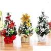 Christmas Decorations Small Tree Exquisite With Led Lights Party Favor Christmasornaments For Indoor Home Bedroom Kitchen Drop Deliv Dh6Mp