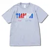 Trapstar T-shirts korte mouwen T-shirt gedrukt Casual losse paar trui strijkversie voor mannen en vrouwen vrije tijd ronde nek printingmotie stroom