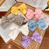 Hair Jewelry Vintage Fashion Linen Oversized Bow Clip Korean Headwear Simple Fabric Woman Girl Head Band Gift