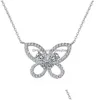 Другой модный S925 Sier Moissanite Butterly Collece Women Женщины Jewelley D Color VVS1 0,82CT Pass Diamond с GRA Gift Other Other Dr Dhnwl