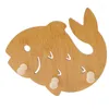 Decorative Figurines Wooden Hook Wall Glossy With Double Sided Stickers For Kitchen