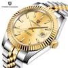 Wristwatches 2023 Business Automatic Mechanical Watch Men's Fashion Waterproof Calendar Fine Steel
