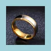 Bandringen Fashion Golden Ring For Women and Men 316 roestvrij staal paar feest trouwliefhebbers cadeau drop levering sieraden dhs2k