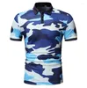 Men's Polos MOGU Arrival Short Sleeve Shirts Camouflage Fashion Hawaiian Style Slim Cotton Asian Size Large 3XL Polo Shirt Homme