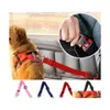 Hundhalsar kopplar justerbar kattbilsäkerhetssäkerhet fordonssäkerhetssele ledare koppel för små medelstora hundar husdjur leveranser lev dhrdu