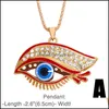 Hanger kettingen trendy kwaadaardige demon eye ketting legering trui ketting kalkoenblauwe ogen fatima handdruppel voor vrouwen levering sieraden pen ottsh