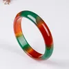 Bangle Certified Jade Bangles Natural Colorful Agate Bracelet Women Fine Jewelry Accessories Genuine Colored Jades Ladies Gifts