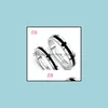 Anéis de banda 16 estilos 925 Sterling Sier Casal com strass, abrindo amantes de romance ajustáveis ​​para mulheres e homens jóias de moda dr otwhy