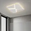 Plafonniers Moderne Minimalisme Blanc LED Lampe Pour Salon Chambre Étude Maison Lustre Éclairage Avec Télécommande Gradation 2023