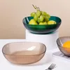 Plates 1Pcs Fruit Tray Multipurpose Large Capacity Container Snack Receptacle Salad Bowl Japanese Style For Household