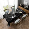 Table Cloth Marble Watercolor Painting Texture Waterproof Tablecloth Rectangular Dining Coffee Mat For Kitchen Living Room