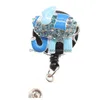 Key Rings Wholesale Mix Lovely Kids Sier Mticolour Rhinestone Elephant Aniaml Retractable Id Badge Reel Holder For Nurse Drop Delive Dhaqh