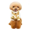 Vêtements pour chiens Pet automne et hiver coton chaud Costume vêtements pour petit moyen chiot ours imprimer Double face velours Simple manteau