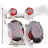Dangle Chandelier 5 Pcs/Lot Sell And Style 925 Sterling Sier Plated Red Garnet Gems Earring For Lady E0164 Drop Delivery Jewelry Ea Dhmka