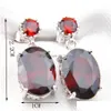 Dangle żyrandol 5 szt./Lot Sprzedaj i styl 925 Sterling Sier Plated Red Garnet Gems Forring For Lady E0164 Drop dostawa biżuteria ea dhmka