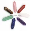 Stone 7 Chakra Set Reiki Natural Crystal Stones Ornamenten Hexagon Prism Quartz Yoga Energy Bead Healing Art Craft Decoration Drop de Dhrc1