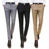 Herrenanzüge Blazer 2023 Kleidung Anzughose/männliche hochwertige reine Baumwolle Slim Fit Businesshose/männliche Frühlingsfreizeithose mit dünnem Bein