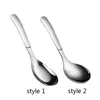 Dinnerware Sets 6.2 Inches Soup Spoons Heavy Duty 316 Stainless Steel Bouillon Long Handle Round Set Of 2