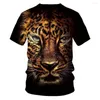 T-shirt da uomo 2023 Stampa 3D T-shirt con stampa leopardata Uomo Ragazzo Tee Moda Donna Streetwear Cappotto Estate europea