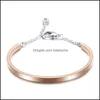 Bangle Fashion Gold Color Sier из нержавеющей стали браслеты для женских цепочек 3389 Q2 Drop Delivery Jewelry Dhaqg