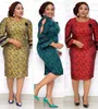 Casual Dresses 2023 Fashion Print Women Sheath Dress Split Flare Sleeve Sexy Short African Plus Size Lady