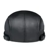 Berets Svadilfari 2023 Real Genuine Cow Leather Hats Headgear Cowhide 따뜻한 겨울 남성 여성 패딩 브랜드 모자