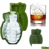 Seaux à glace et refroidisseurs 3D Forme créative Cube Moule Sile Taille réelle Whisky Ball Plateau Maker 4pcs Drop Livraison Maison Jardin Cuisine Din Dhnvu