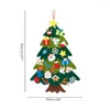 Juldekorationer DIY Filt Tree Year Gifts Kids Toys For Year's Wall Hanging Door Home Party Decoration
